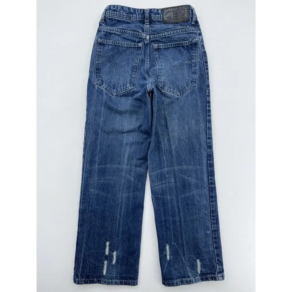 Vtg Y2K Ecko Unltd Jeans Youth 12 Blue Denim Baggy Skate Loose Fit Streetwear